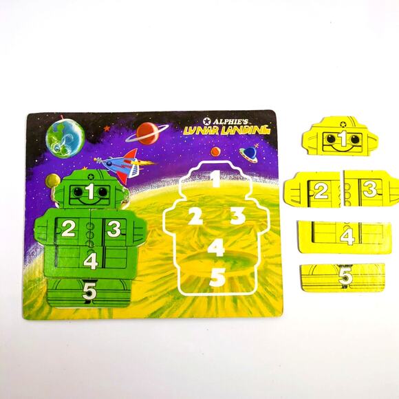 Alphie Electronic Robot 1978 Playskool w/ Game Sheets Box Vintage Needs Repair - Picture 6 of 7